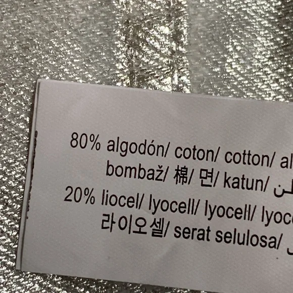 NWT. Zara TRF Metallic Effect High-Waisted Jeans. Size 12, 14. - Picture 11 of 12